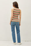 Color Block Striped Sweater Tank
