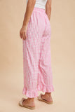 Checker Ruffled Cue Pajama Pants