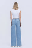High Rise Elastic Wb With Drawstring Wide Leg Jean