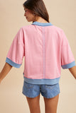 Multi Color Block Half Sleeve Sweatshirt
