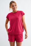 Offset French Terry Core Comfort Top