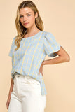 Plaid Top With Relaxed Sleeves