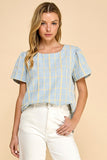 Plaid Top With Relaxed Sleeves
