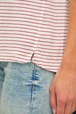 Linen Blended Striped Relaxed Tee