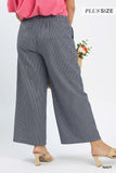 Curvy-Striped Wide-leg Pants