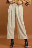 Pinstripe Wide Leg Pull-on Pants