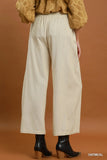 Pinstripe Wide Leg Pull-on Pants