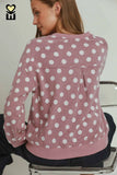 Polka Dot Printed Pullover