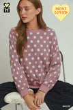 Polka Dot Printed Pullover