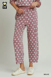 Polka Dot Printed Barrel Pants