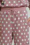 Polka Dot Printed Barrel Pants