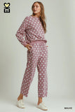 Polka Dot Printed Barrel Pants