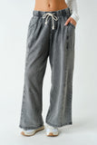 Mineral Wash Drawstring Slouch Pants | Cotton Stretch Lounge Pants
