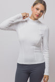 Mock Neck Long-sleeve Top