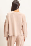 Mineral Wash Puff Long Sleeve Boxy Top