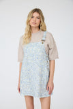 Floral Print Overall Mini Dress