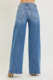 Slouchy Wide Leg Jeans With Side Shadow Stripe Detail