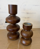Knob Wood Candle Holder