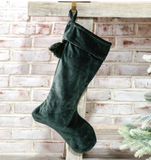 18.5"L Emerald Velvet Stocking