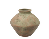 Cer Urn Vase Pink Clav 7"w, 7"h