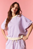 Reverse Stitch Crop Sweatshirt