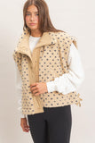 Polka Dot Sherpa Vest
