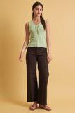 Adjustable Tie V-neck Ribbed Tank Sweater