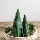 Green Velvet Flocked Trees