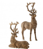 9-13" Resin Winter Chalet Deer