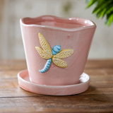 Mauve Dragonfly Planter