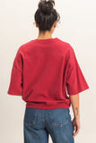 Crew Neck Short Sleeve Top