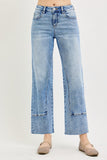 Mid Rise Ankle Straight Seamed Jeans