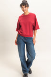 Crew Neck Short Sleeve Top