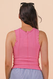 Lettuce Hem Casual Fitted Knit Top