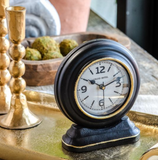 5" Blk/gld Table Clock