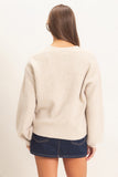 Textured V-neck Cardigan