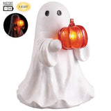 6.5"ghost Hold A Pumpk.w/l