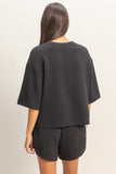 Scuba Short Sleeve Boxy Top
