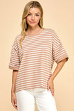 Striped Knit Top Casual Relaxed Fit