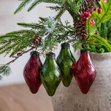 Grn/red Teardrop Ornament