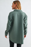 Snap-on Shacket With Pockets