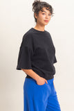 Crew Neck Short Sleeve Top