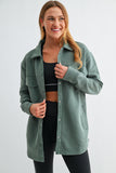 Snap-on Shacket With Pockets