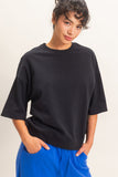 Crew Neck Short Sleeve Top