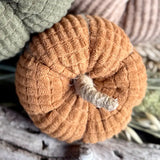 Sm. Copper Cross Cord Pumpkin