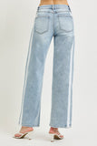 Slouchy Baggy Waistband Drawstring And Side Contrast Strap
