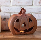 9" Rustic J-o-l Candle Holder