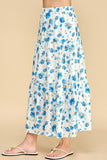 Sunflower Bloom Tiered Maxi Skirt