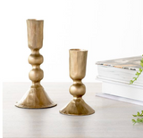 Ant. Gold Ball Candle Holders