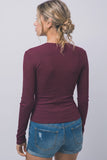 Ribbed Long-sleeve Cardigan